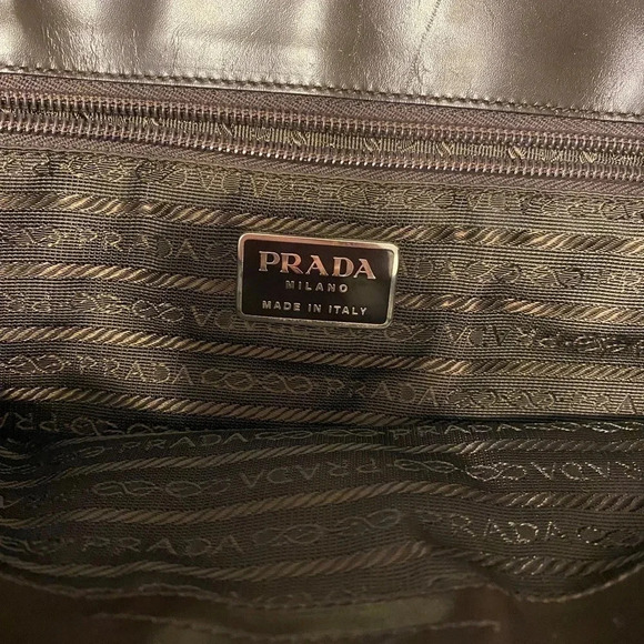 Prada Tote Shoulder Bag 1990s Logo Patch Tote Bag - Picture 11 of 16